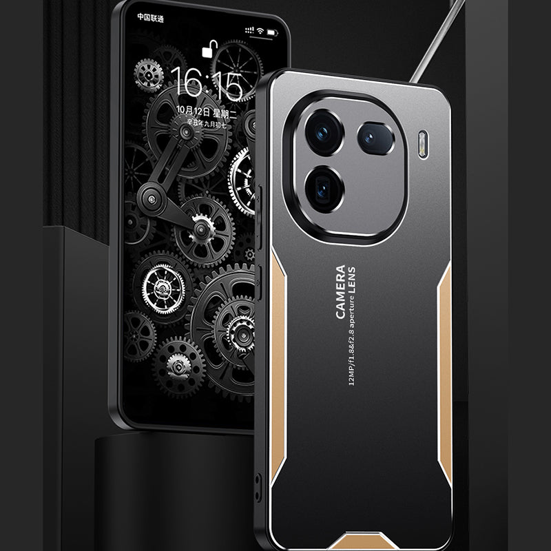 For vivo iQOO 12 5G Hybrid Phone Case Aluminum Alloy Metal Cover No Dead Angle Protection - Gold For vivo iQOO 12 5G Hybrid Phone Case Aluminum Alloy Metal Cover No Dead Angle Protection - Gold